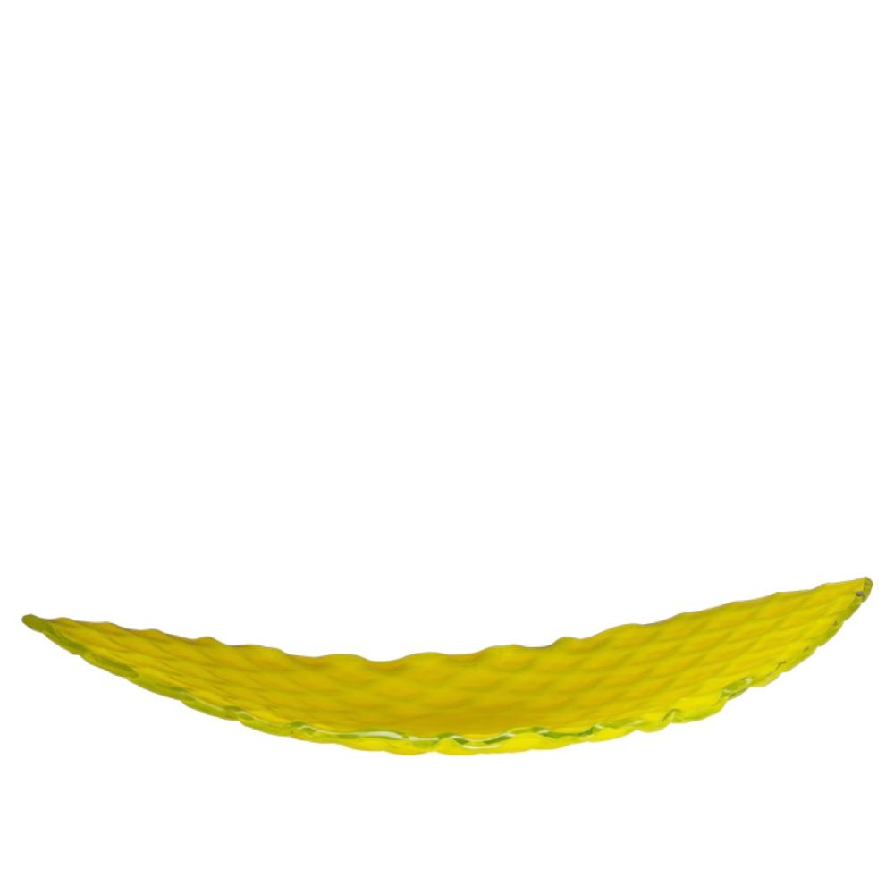 Loja Casa Canto - Centro de Mesa - Centro de Mesa Vidro Treliça amarelo 93x34cm Gileno Design