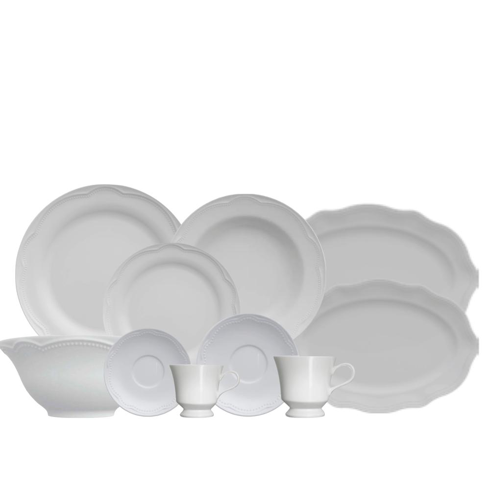 Aparelho de Jantar, Chá, Café Travessas Porcelana Cottage 52pç Germer
