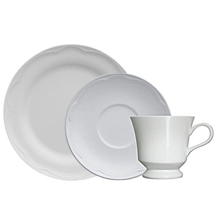 Mesa Posta para Lanche Sousplat Xícaras Cottage 24pç Porcelana Germer - Image 4