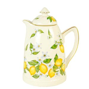 Loja Casa Canto - Garrafas Térmicas - Garrafa Térmica Limão Sciciliano Porcelana Off White 750ml Ishela
