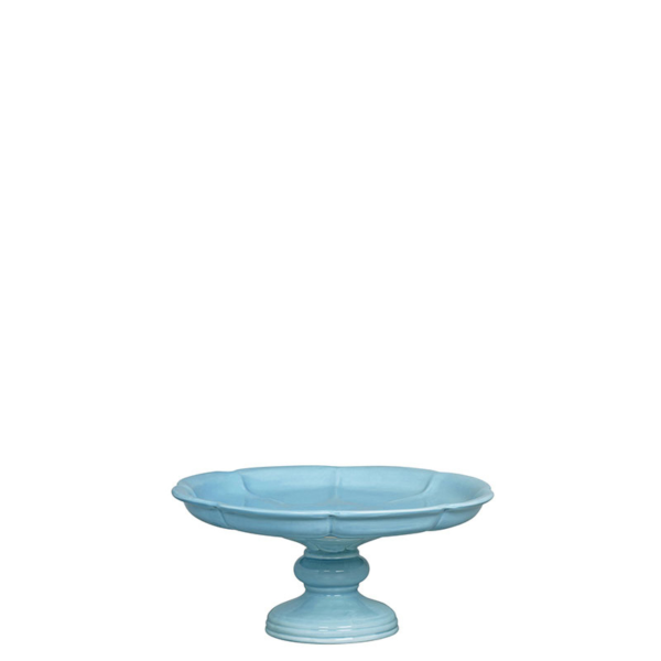 Loja Casa Canto - Prato para Bolo - Prato para Bolo Doces Lucca azul Baby 30cm Cerâmica Novo Tempo