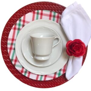 Mesa Posta para Lanche Sousplat Xícaras Cottage 30pç Porcelana Germer