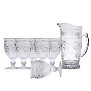 Loja Casa Canto - Jogo de Taças e Jarra - Jogo Taças e Jarra aubusson Transparente – Bon Gourmet
