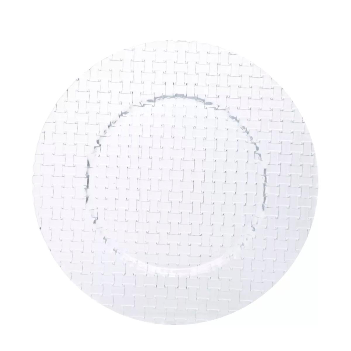 Loja Casa Canto - Sousplat - Souplat Vidro Braid 32cm 10un Lyor