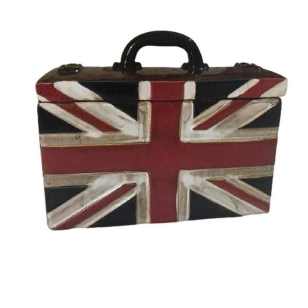 Loja Casa Canto - Potes Decorativos - Enfeite Decorativo Cerâmica 24x20cm Maleta Vacheron