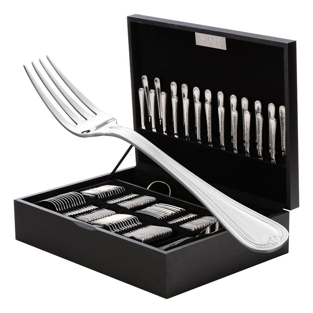 Loja Casa Canto - Faqueiro 101 peças - Faqueiro Geneve aço inox com Estojo 101pç Wolff