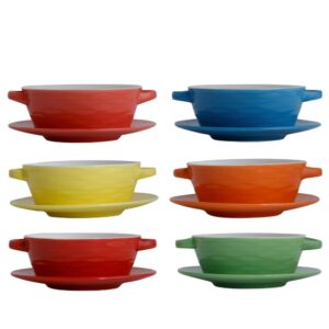 Loja Casa Canto - Sopeira e Bowls - Jogo Bowls Porcelana Pratos Coloridos 12,5×4,5cm 6un Bom Gourmet
