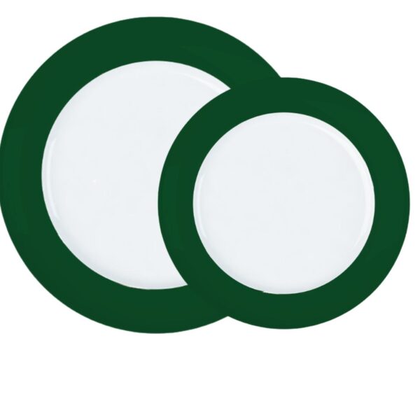 Loja Casa Canto - Pratos Avulsos - Jogo Pratos Rasos Sobremesa Versa Verde 12un Porcelana Germer