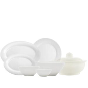 Loja Casa Canto - Baixela para Servir - Baixela Porcelana Super White para Servir 21pç Clean Lyor