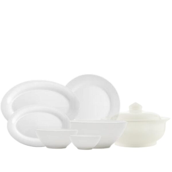 Loja Casa Canto - Baixela para Servir - Baixela Porcelana Super White para Servir 21pç Clean Lyor