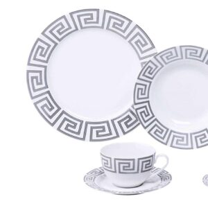 Loja Casa Canto - Aparelho de Jantar 06 pessoas - aparelho de Jantar, Chá e Café New Bone ZigZag 42pç Lyor