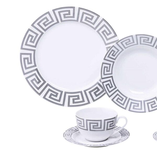 Loja Casa Canto - Aparelho de Jantar 06 pessoas - aparelho de Jantar, Chá e Café New Bone ZigZag 42pç Lyor