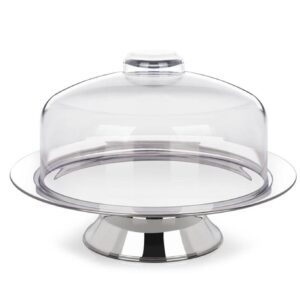 Loja Casa Canto - Prato para Bolo - Prato para Bolo com Pe Inox Tp acrilico 34cm Lyon