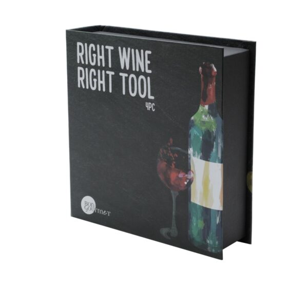 Loja Casa Canto - Acessórios para Vinho - acessórios para Vinho 4pç aço Inox com Saca Rolhas Bon Gourmet