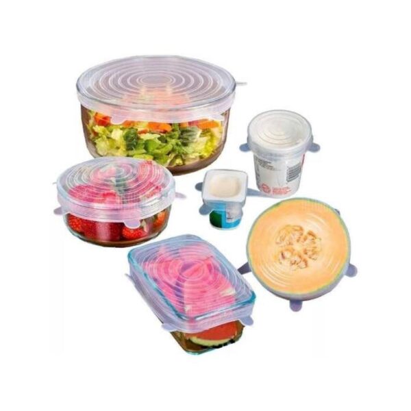 Loja Casa Canto - Tampas de Silicone Expansíveis - Jogo Tampas Silicone Expansiveis ajustáveis Tamanhos DIferentes 6un Hudson