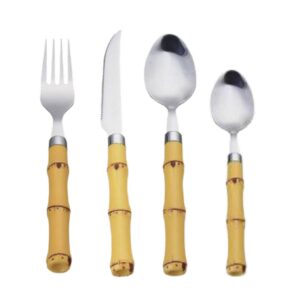 Loja Casa Canto - Faqueiro 24 peças - Faqueiro Bambu aço Inox 24pç Caiax Presente Premium