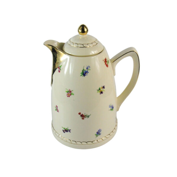 Loja Casa Canto - Garrafas Térmicas - Garrafa Térmica Porcelana Nina Bege com Detalhes Dourado BTC