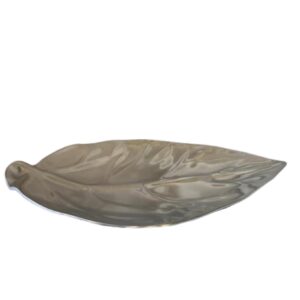 Loja Casa Canto - Centro de Mesa - Centro de Mesa aluminio Folha 52x32cm Metal Flor