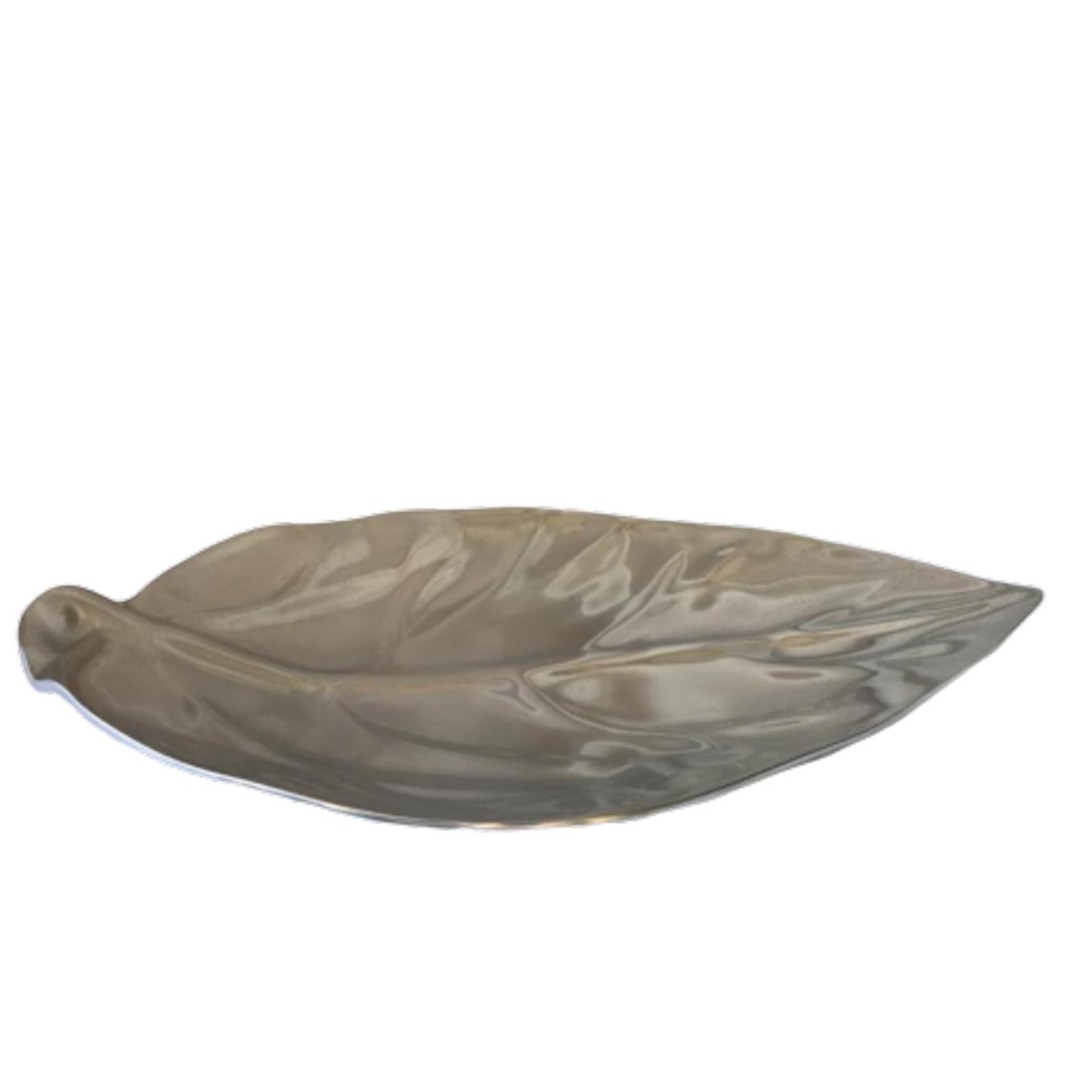 Loja Casa Canto - Centro de Mesa - Centro de Mesa aluminio Folha 52x32cm Metal Flor
