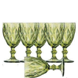 Loja Casa Canto - Taças de Vidro - Jogo Taças Diamond 260ml 6un Verde