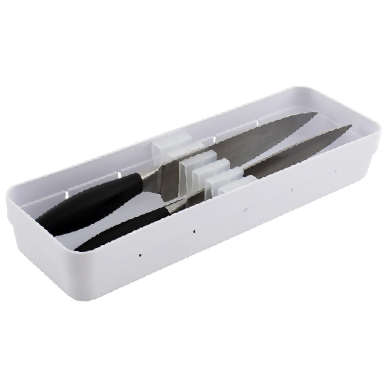 Loja Casa Canto - Porta Talheres - Jogo Organizador Talheres Facas Logic Plástico Branco 2un OU