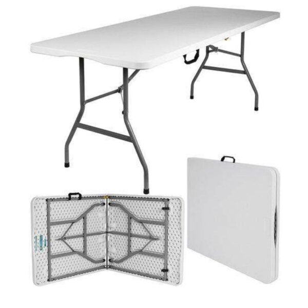 Loja Casa Canto - Mesa Multiuso - Mesa Portátil Dobrável 1.80×76,2mts Polietileno Branca Maxchief