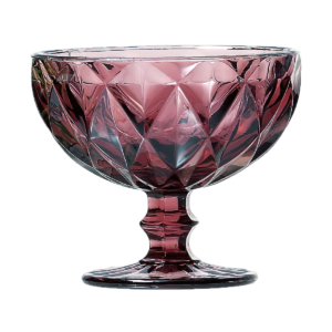 Loja Casa Canto - Taças de Vidro - Jogo Taças Sobremesa Diamond Rosa