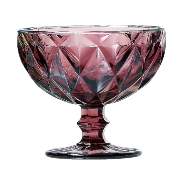 Loja Casa Canto - Taças de Vidro - Jogo Taças Sobremesa Diamond Rosa