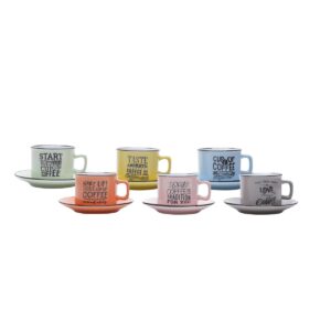 Loja Casa Canto - Xícaras para Chá - Jogo Xícaras para Chá 220ml Porcelana Words Color Bon Gourmet