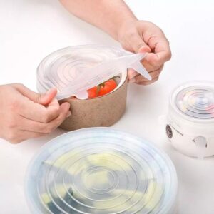 Loja Casa Canto - Tampas de Silicone Expansíveis - Jogo Tampas Silicone Expansiveis ajustáveis Tamanhos DIferentes 6un Hudson