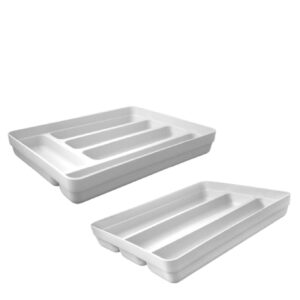 Loja Casa Canto - Porta Talheres - Jogo Organizador Talheres Utensílios Logic Plástico Branco 2un Ou