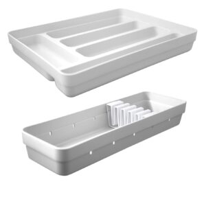 Loja Casa Canto - Porta Talheres - Jogo Organizador Talheres Facas Logic Plástico Branco 2un OU