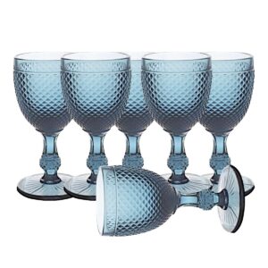 Loja Casa Canto - Taças de Vidro - Jogo taças Bico Jaca azul 255ml 6un Bom Gourmet