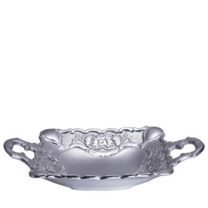 Loja Casa Canto - Centro de Mesa - Centro de Mesa aluminio Trabalhado 25x25cm Metal Flor