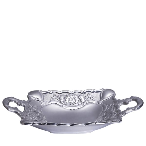 Loja Casa Canto - Centro de Mesa - Centro de Mesa aluminio Trabalhado 25x25cm Metal Flor