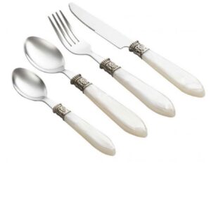 Loja Casa Canto - Faqueiro 24 peças - Faqueiro Mother Pearl Marfim aço Inox 24pç Lyor