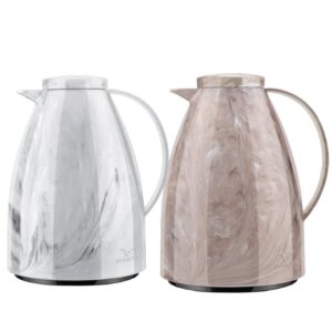 Loja Casa Canto - Garrafas Térmicas - Bule Viena Marble Branco Carrara Marron Jasper 0, 75L cada 2un Invicta