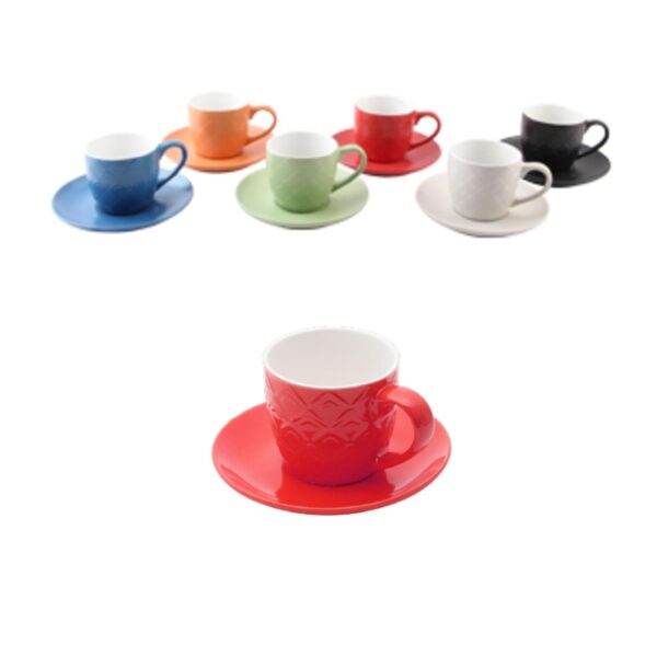 Loja Casa Canto - Xícaras para Café - Jogo Xícaras para Café Porcelana Winter Coloridas 90ml 6un Bon Gourmet