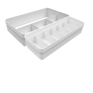 Loja Casa Canto - Organização de Gavetas - Jogo Organizadores Gavetas Logic Plástico Branco 4un Ou