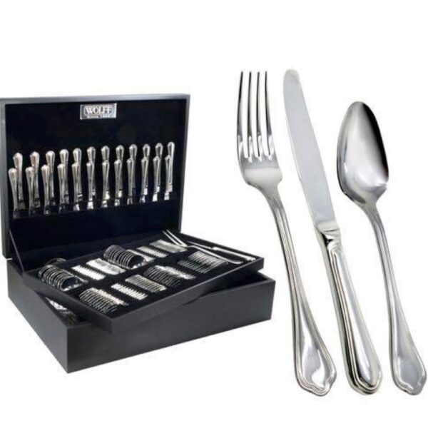 Loja Casa Canto - Faqueiro 130 peças - Faqueiro Wolff Zurich aço Inox com Estojo 130pç
