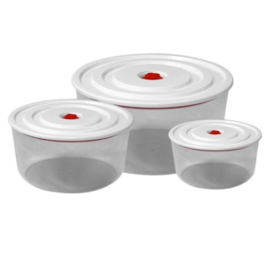 Loja Casa Canto - Potes e Baleiros - Jogo Potes á Vácuo acrílico com 3L, 1,65L e850ml Mimo Style
