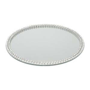 Loja Casa Canto - Bandeja de Metal e Cristais - Bandeja Prestige 30cm Redonda – Rojemac