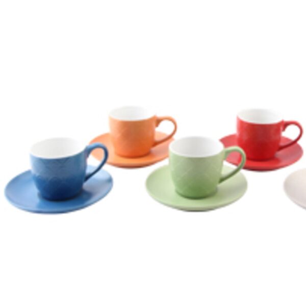 Loja Casa Canto - Xícaras para Café - Jogo Xícaras para Café Porcelana Winter Coloridas 90ml 6un Bon Gourmet