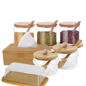 Loja Casa Canto - Jogo para Chá - Jogo para Servir Café da Manha Madeira Vidro 8pç Mimo Style