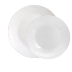 Loja Casa Canto - Pratos Avulsos - Jogo Pratos Rasos Fundos Vidro Opaline 12un Zelie