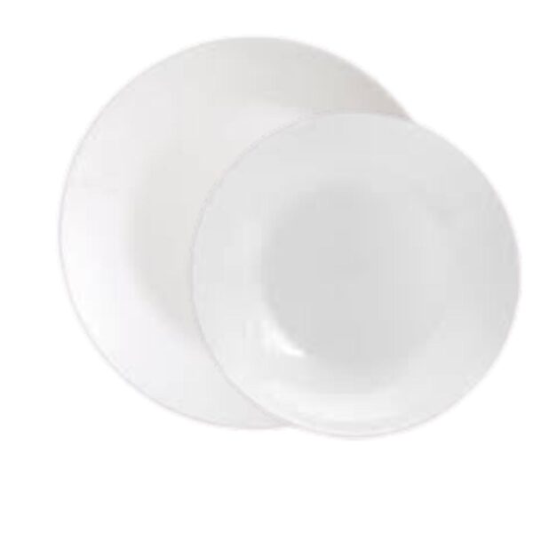 Loja Casa Canto - Pratos Avulsos - Jogo Pratos Rasos Fundos Vidro Opaline 12un Zelie