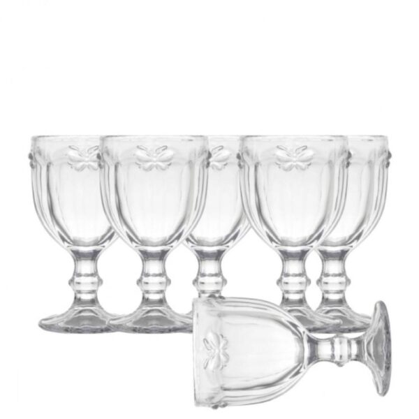 Loja Casa Canto - Taças de Vidro - Jogo Taças Libélula 260ml 6un Transparente