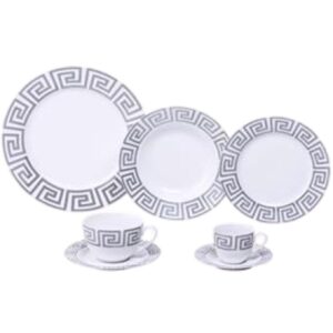 Loja Casa Canto - Aparelho de Jantar 06 pessoas - aparelho de Jantar, Chá e Café New Bone ZigZag 42pç Lyor