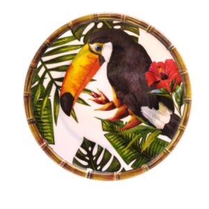Loja Casa Canto - Baixela de Jantar - Baixela Serviço Jantar 22pç Estampa arara Melamina Gourmet