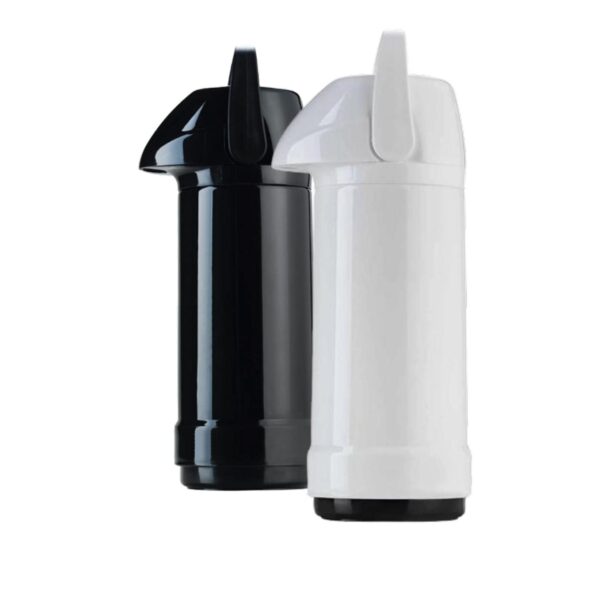 Loja Casa Canto - Garrafas Térmicas - Garrafa Térmica Mesa Branca Preta 1L cada Pressão 2un Invicta